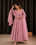 New Fancy Anarkali Gown-Pant And Dupatta Set Fully Stitched