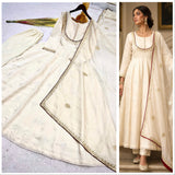 New Fancy Anarkali Gown-Pant And Dupatta Set Fully Stitched
