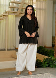 New Designer Heavy Roman Silk Party Wear Look Top With Farshi Salwar
