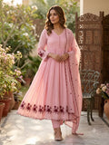 BEAUTIFUL EMBROIDERED WITH SEQUENCE PIPE WORKED GOWN PANT WITH DUPATTA