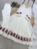 BEAUTIFUL EMBROIDERED WITH SEQUENCE PIPE WORKED GOWN PANT WITH DUPATTA