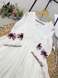 BEAUTIFUL EMBROIDERED WITH SEQUENCE PIPE WORKED GOWN PANT WITH DUPATTA