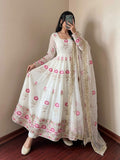 Festive Trending Designer Gown with Heavy sequence embroidery work Dupatta