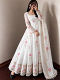 Festive Trending Designer Gown with Heavy sequence embroidery work Dupatta