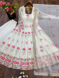 Festive Trending Designer Gown with Heavy sequence embroidery work Dupatta