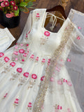 Festive Trending Designer Gown with Heavy sequence embroidery work Dupatta