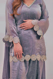 New Designer Party Wear Look Heavy Fandy Silk With Embroidery thread work top with farshi salwar