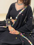 DESIGNER NAVARATRI RAYON LAHENGA CHOLI WITH EMBROIDERED WORK