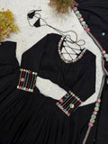 DESIGNER NAVARATRI RAYON LAHENGA CHOLI WITH EMBROIDERED WORK