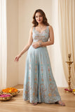 Soft Rangoli Silk with Embroidery Multi Thread Sequins Work Beautiful Dress