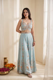 Soft Rangoli Silk with Embroidery Multi Thread Sequins Work Beautiful Dress