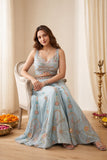 Soft Rangoli Silk with Embroidery Multi Thread Sequins Work Beautiful Dress