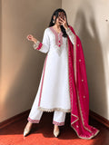 Heavy Pure Chinnon With Real Mirror And Moti Work Beautiful Salwar Kameez
