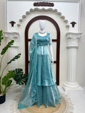 Fendy Crush Soft Micro cotton Lining & Hand work Beautiful Salwar Kameez