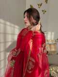 Vichitra silk with intricate Thread with Sequence with Cutwork with Fancy lace Salwar Kameez