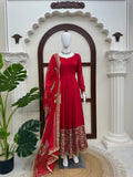 Vichitra silk with intricate Thread with Sequence with Cutwork with Fancy lace Salwar Kameez