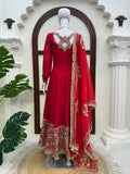 Vichitra silk with intricate Thread with Sequence with Cutwork with Fancy lace Salwar Kameez