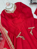 Vichitra silk with intricate Thread with Sequence with Cutwork with Fancy lace Salwar Kameez