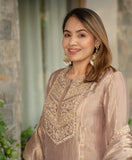 Fandy Silk With Heavy Embroidery Sequence Work Beautiful Salwar Kameez