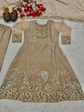 Fandy Silk With Heavy Embroidery Sequence Work Beautiful Salwar Kameez