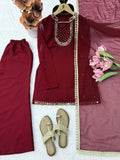Faux Georgette with Premium Hand work With Real mirror Beautiful Salwar Kameez