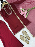 Faux Georgette with Premium Hand work With Real mirror Beautiful Salwar Kameez