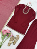 Faux Georgette with Premium Hand work With Real mirror Beautiful Salwar Kameez
