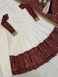 New Designer Maxi Anarkali Suit In New Fancy Style Pure Faux Georgette With Multi Needle Work and Embroidery Work