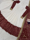 New Designer Maxi Anarkali Suit In New Fancy Style Pure Faux Georgette With Multi Needle Work and Embroidery Work