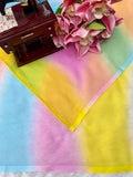 Silver Shiffon with Digital Print Beautiful Saree
