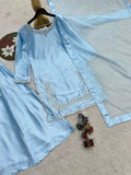 Pure Devsena Silk With Embroidery And Sequins Work Beautiful Salwar Kameez