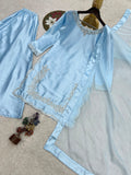 Pure Devsena Silk With Embroidery And Sequins Work Beautiful Salwar Kameez