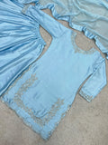 Pure Devsena Silk With Embroidery And Sequins Work Beautiful Salwar Kameez