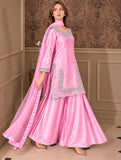 Pure Devsena Silk With Embroidery And Sequins Work Beautiful Salwar Kameez