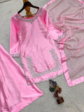 Pure Devsena Silk With Embroidery And Sequins Work Beautiful Salwar Kameez