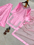 Pure Devsena Silk With Embroidery And Sequins Work Beautiful Salwar Kameez
