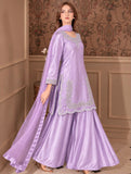 Pure Devsena Silk With Embroidery And Sequins Work Beautiful Salwar Kameez