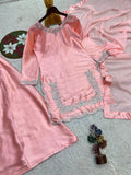 Pure Devsena Silk With Embroidery And Sequins Work Beautiful Salwar Kameez