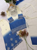 DESIGNER REAL MIRROR EMBROIDERED WORKED TOP PLAZZO WITH DUPATTA