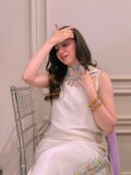 New Designer Party Wear Look Pure Satin Rayon Over Size Long Kaftan & Bottom With Dupatta set