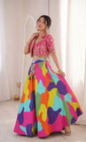 New Super Embroidery Coding work Crep Digital print Lehenga choli
