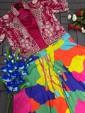 New Super Embroidery Coding work Crep Digital print Lehenga choli