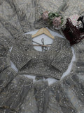 Fendy Silk with Heavy Beds Work With Sequence Detailing Saree