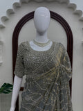 Fendy Silk with Heavy Beds Work With Sequence Detailing Saree