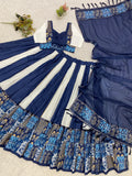 NAVARATRI WEAR BEAUTIFUL PRINTED MASLIN WITH REAL MIRROR WORK LEHENGA CHOLI