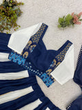 NAVARATRI WEAR BEAUTIFUL PRINTED MASLIN WITH REAL MIRROR WORK LEHENGA CHOLI