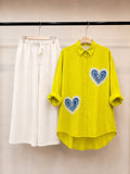 Linen Pant & Cotton shirt Beautiful Patch Work Co Ord Set
