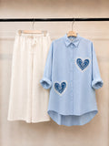 Linen Pant & Cotton shirt Beautiful Patch Work Co Ord Set