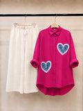 Linen Pant & Cotton shirt Beautiful Patch Work Co Ord Set