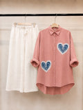 Linen Pant & Cotton shirt Beautiful Patch Work Co Ord Set